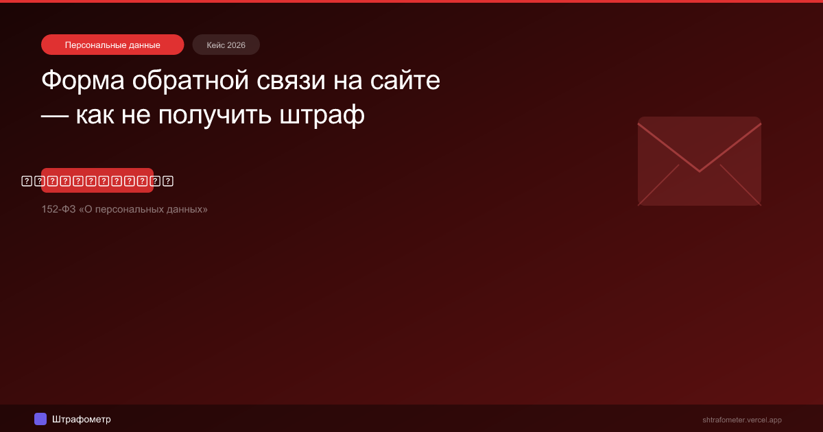 Форма обратной связи на сайте — как не получить штраф