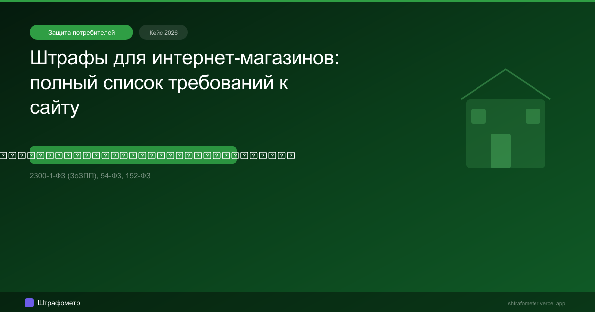 Штрафы для интернет-магазинов: полный список требований к сайту