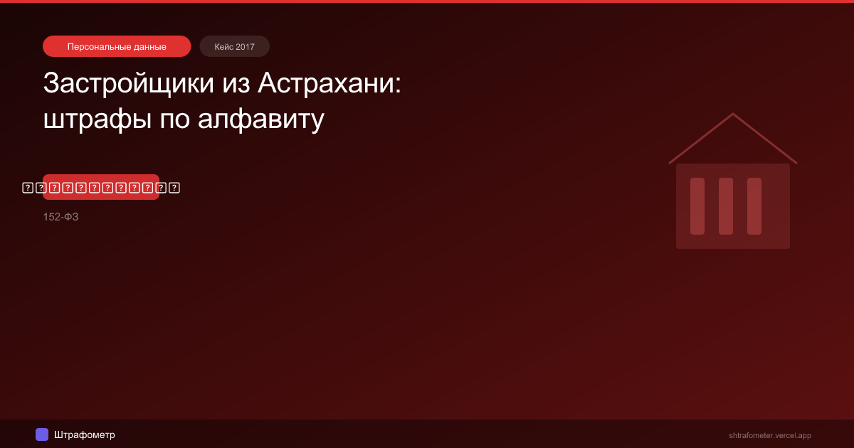 Застройщики из Астрахани: штрафы по алфавиту